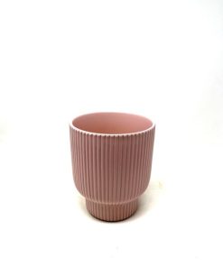 כלי פסים עם תחתית מעוגל ורוד