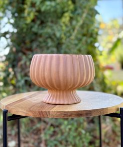 קערה מקרמיקה על רגל כתום