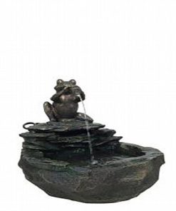 מפל מזרקה דקורטיבי עם צפרדע