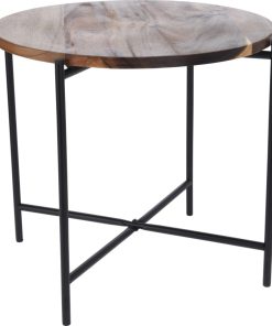 שולחן צד מתכת עץ אקסיה