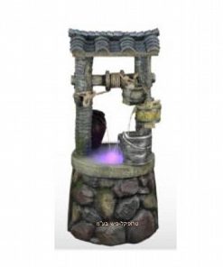 מפל מים מעוצב ומוכן "באר" לגינה כולל תאורה ומשאבה דגם TGF-3685