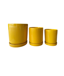 עציץ קרמיקה (205060) צהוב