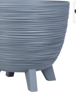 עציץ מחוספס אפור