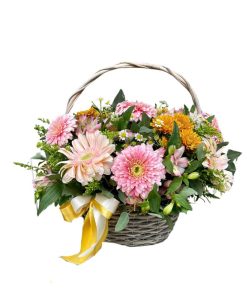 סלסלת כפרית רקע לבן