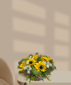 סידור חמניות משי